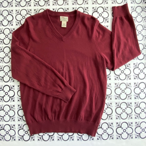 L.L. Bean Other - L.L. Bean Cotton and Cashmere V Neck Sweater